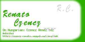 renato czencz business card